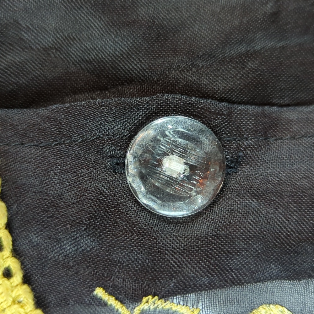Sandy Starkman sz L Extremely Rare 100% Silk Button Down Sheer Beaded Blouse - Picture 4 of 9